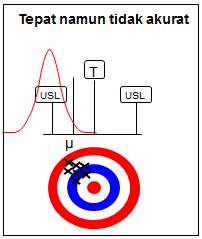 Pola 1 : Tepat namun tidak akurat
