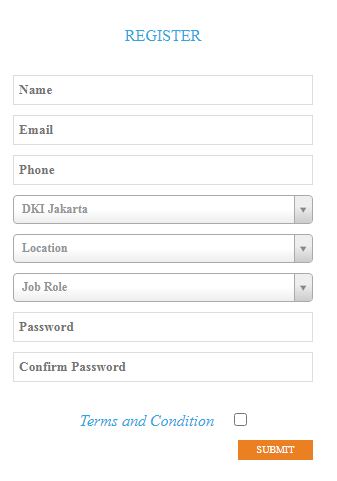 halaman pendaftaran hiredtoday.com