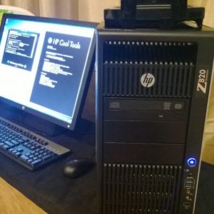 Contoh komputer Workstation seperti Hewlett-Packard Z820, sebuah workstation berbasis x86 64 bit
